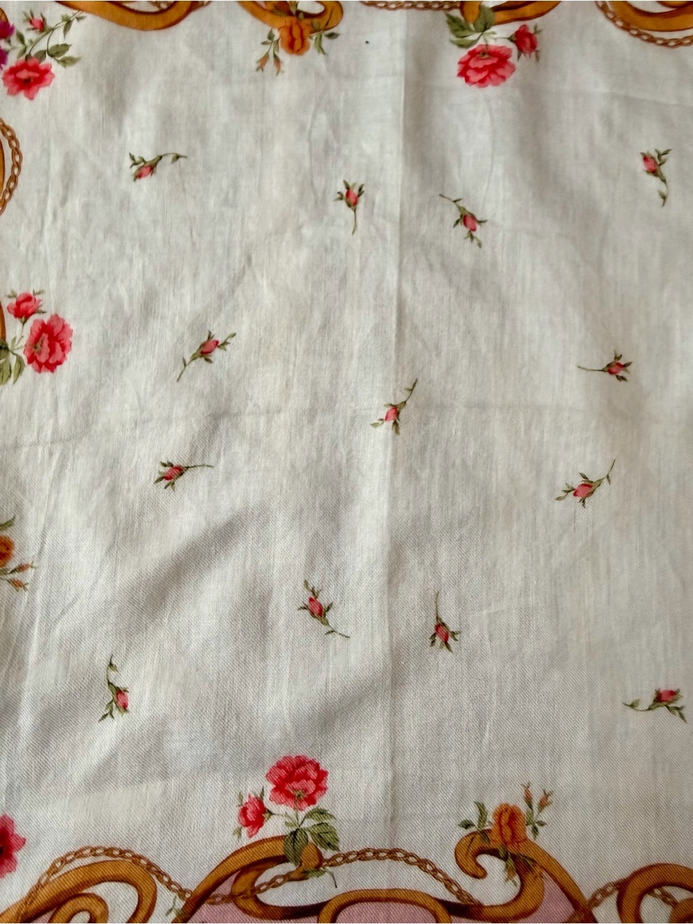 Burberry Pink Floral Cotton Scarf Bandana Hair Bow Bag Accessory Necketchief - Picture 8 of 10